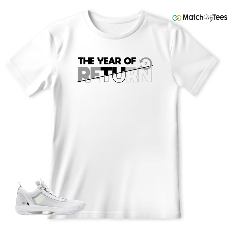 NIKE JORDAN XXXIV LOW PF PURE MONEY (WHITE SOLE) SNEAKER Matching Tees t-shirt