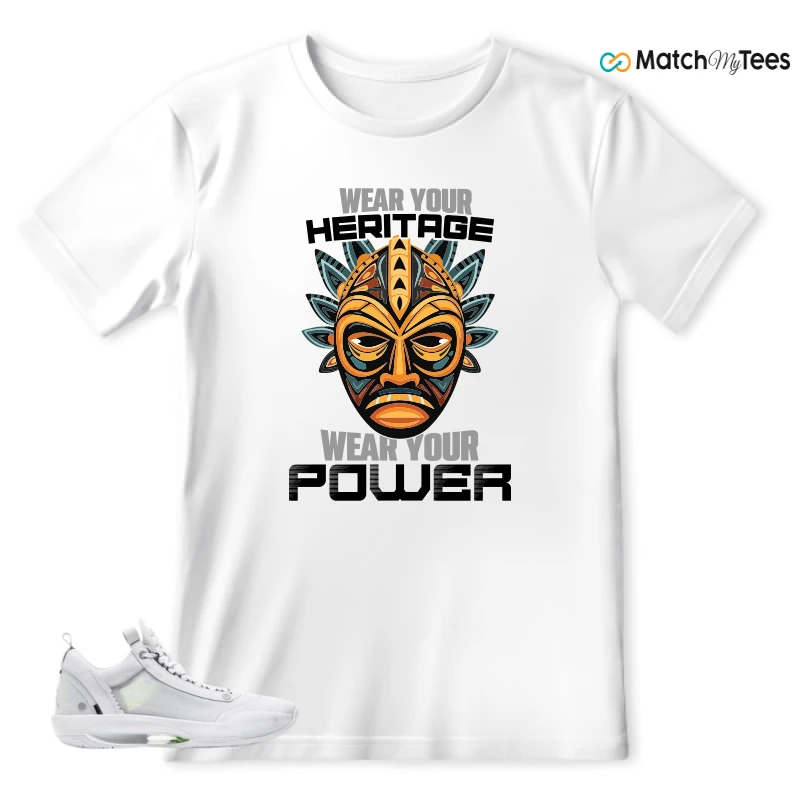 NIKE JORDAN XXXIV LOW PF PURE MONEY (WHITE SOLE) SNEAKER Matching Tees t-shirt