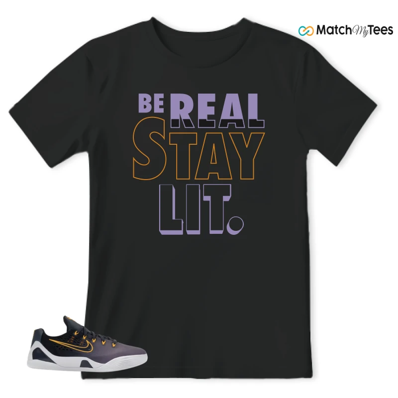 NIKE KOBE 9 EM LOW FADE (GS) SNEAKER Matching Tees t-shirt