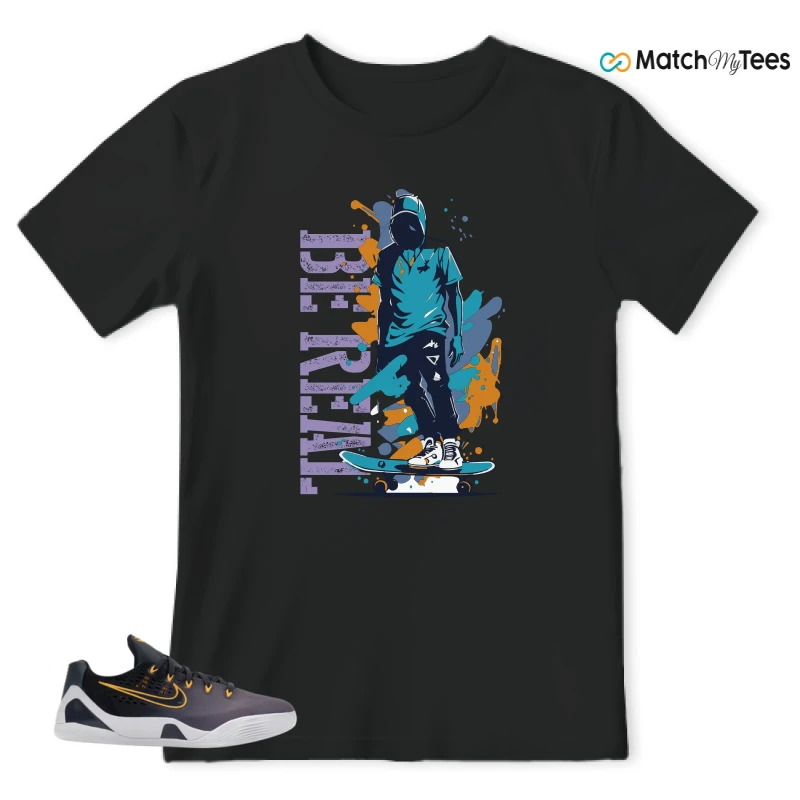 NIKE KOBE 9 EM LOW FADE (GS) SNEAKER Matching Tees t-shirt