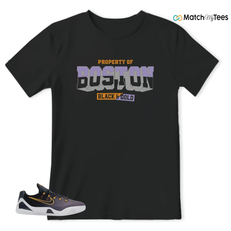 NIKE KOBE 9 EM LOW FADE (GS) SNEAKER Matching Tees t-shirt