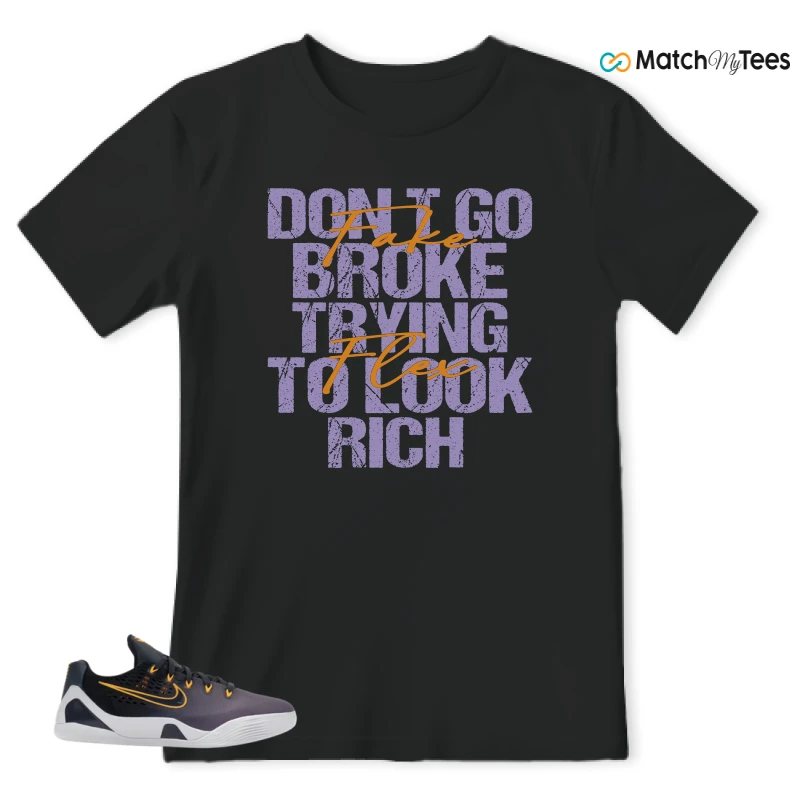 NIKE KOBE 9 EM LOW FADE (GS) SNEAKER Matching Tees t-shirt