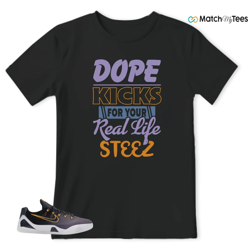 NIKE KOBE 9 EM LOW FADE (GS) SNEAKER Matching Tees t-shirt