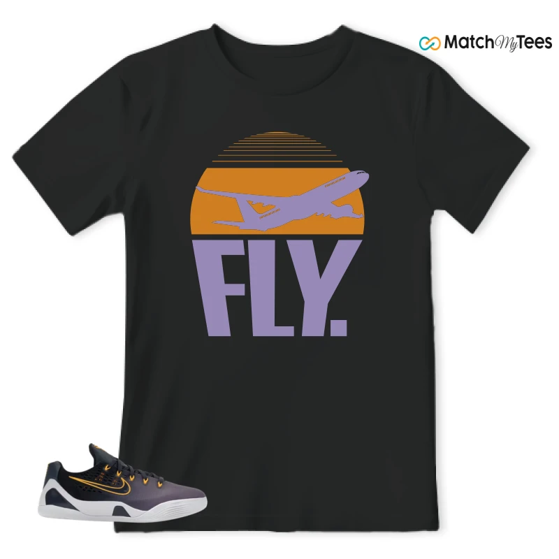 NIKE KOBE 9 EM LOW FADE (GS) SNEAKER Matching Tees t-shirt