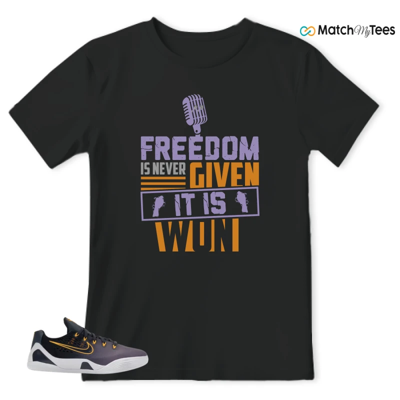 NIKE KOBE 9 EM LOW FADE (GS) SNEAKER Matching Tees t-shirt