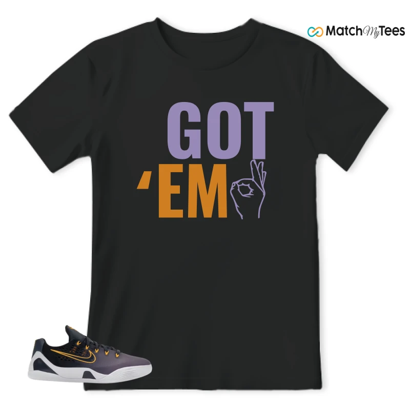 NIKE KOBE 9 EM LOW FADE (GS) SNEAKER Matching Tees t-shirt