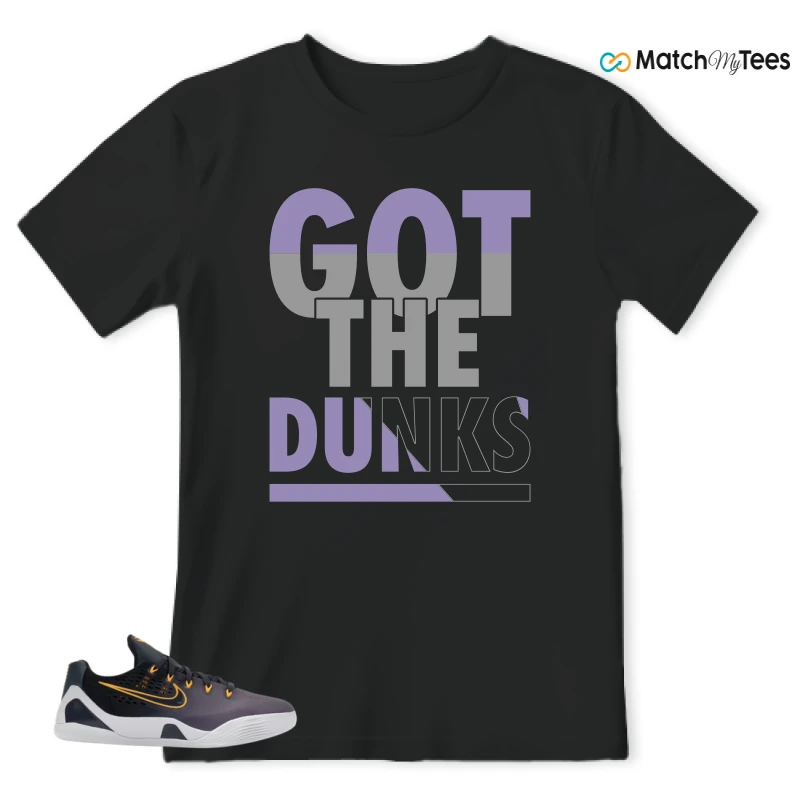 NIKE KOBE 9 EM LOW FADE (GS) SNEAKER Matching Tees t-shirt