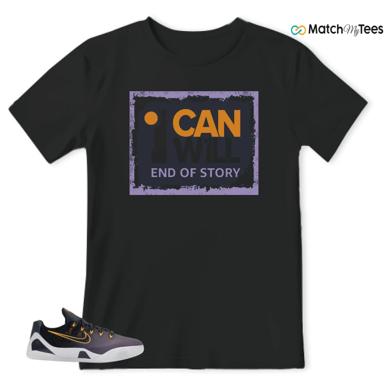 NIKE KOBE 9 EM LOW FADE (GS) SNEAKER Matching Tees t-shirt