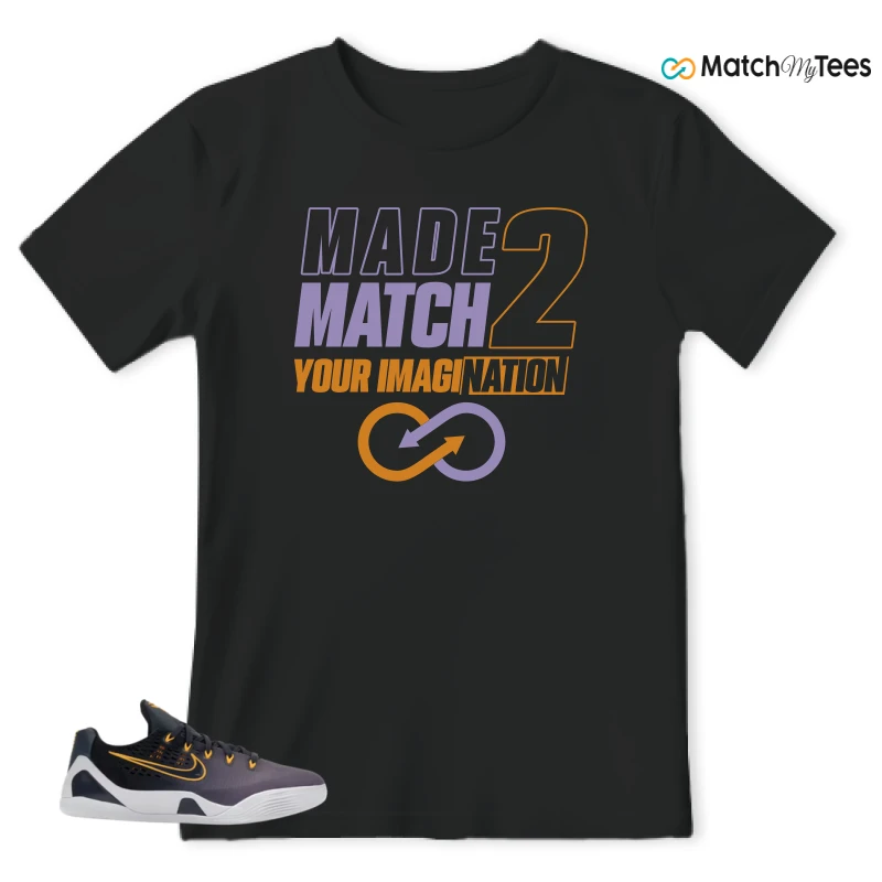 NIKE KOBE 9 EM LOW FADE (GS) SNEAKER Matching Tees t-shirt