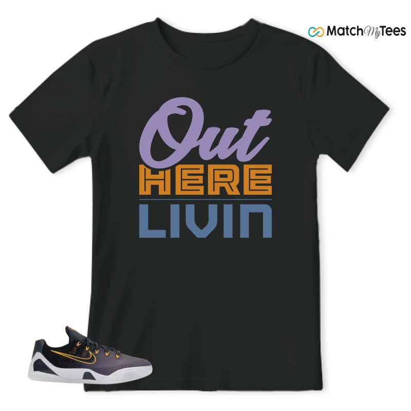 NIKE KOBE 9 EM LOW FADE (GS) SNEAKER Matching Tees t-shirt