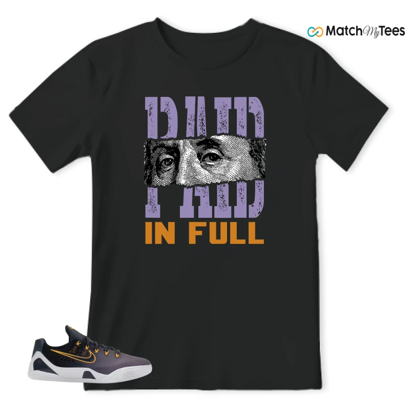NIKE KOBE 9 EM LOW FADE (GS) SNEAKER Matching Tees t-shirt