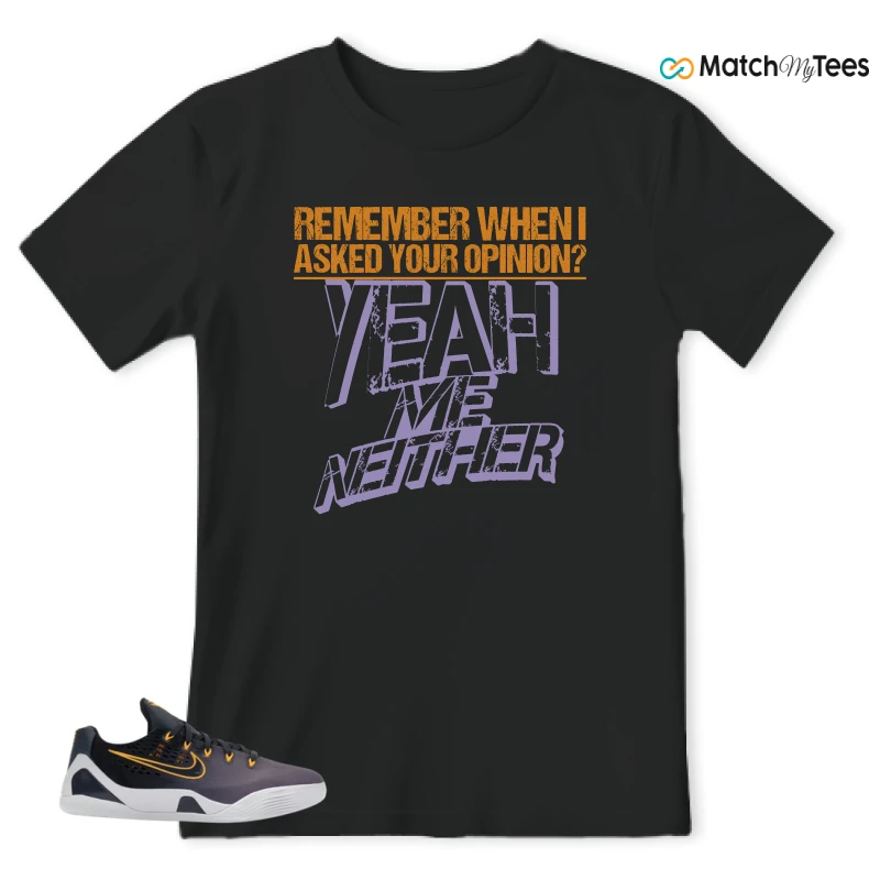 NIKE KOBE 9 EM LOW FADE (GS) SNEAKER Matching Tees t-shirt