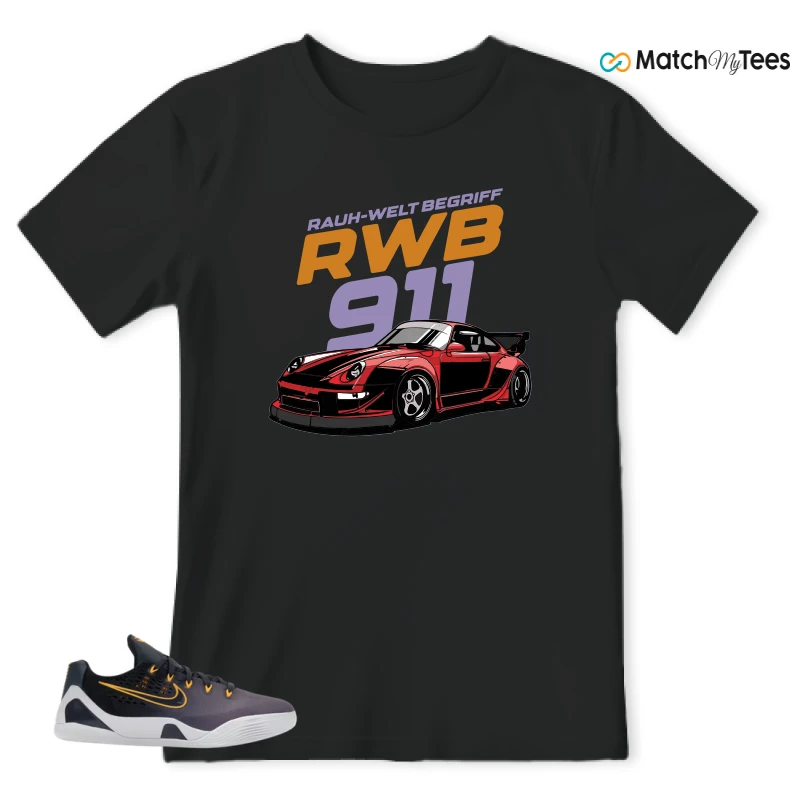 NIKE KOBE 9 EM LOW FADE (GS) SNEAKER Matching Tees t-shirt