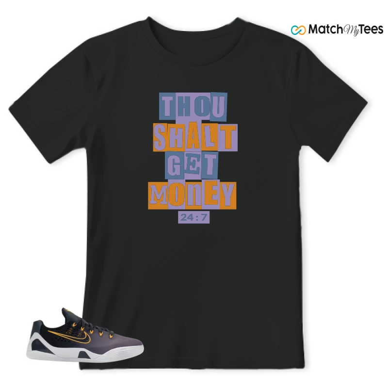 NIKE KOBE 9 EM LOW FADE (GS) SNEAKER Matching Tees t-shirt