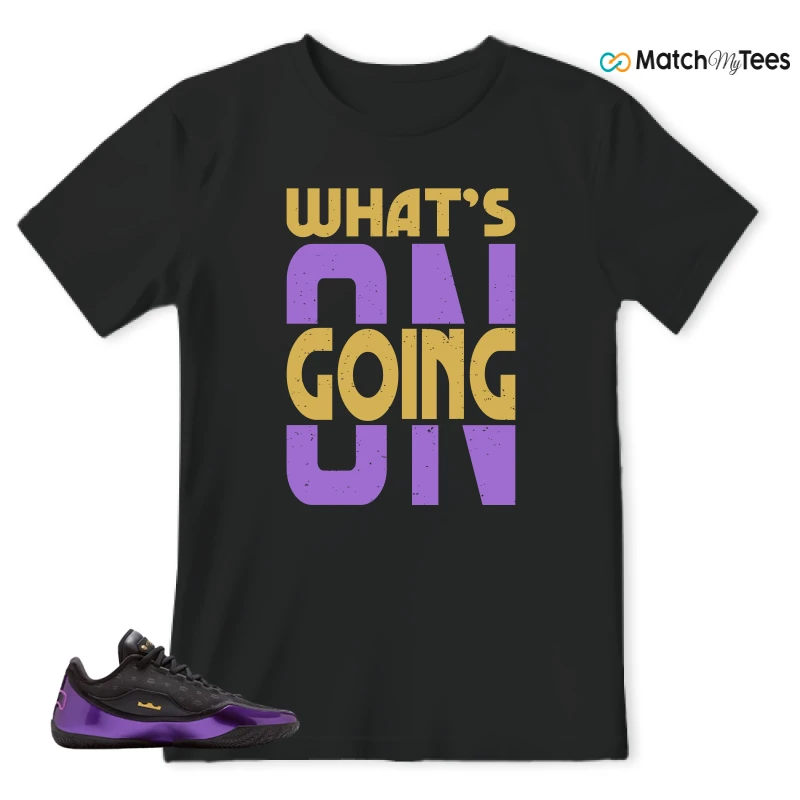 NIKE LEBRON 23 EP CHOSEN SOLID OUTSOLE SNEAKER/BLACK/BLACK/METALLIC GOLD matching T-shirt