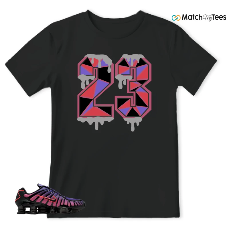 NIKE SHOX TL COURT PURPLE METALLIC BLACK SNEAKER Matching Tees t-shirt