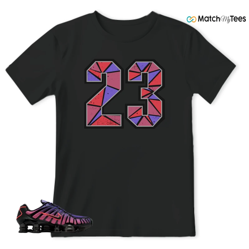 NIKE SHOX TL COURT PURPLE METALLIC BLACK SNEAKER Matching Tees t-shirt