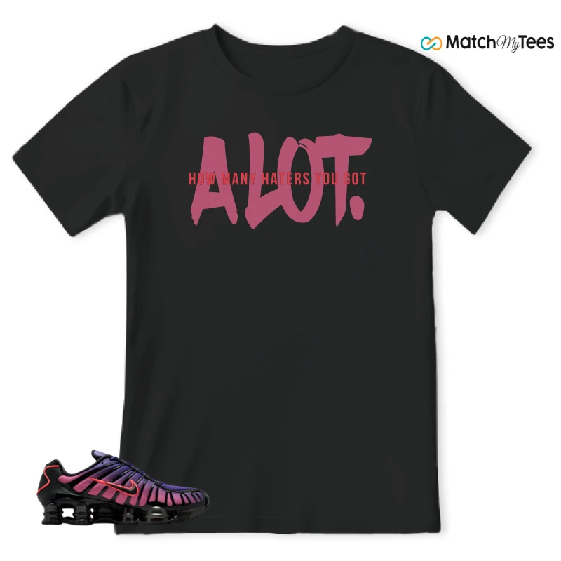 NIKE SHOX TL COURT PURPLE METALLIC BLACK SNEAKER Matching Tees t-shirt