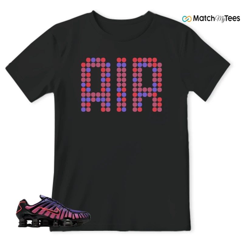 NIKE SHOX TL COURT PURPLE METALLIC BLACK SNEAKER Matching Tees t-shirt