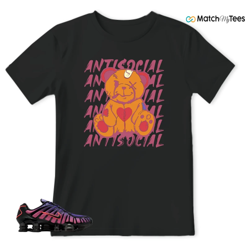 NIKE SHOX TL COURT PURPLE METALLIC BLACK SNEAKER Matching Tees t-shirt