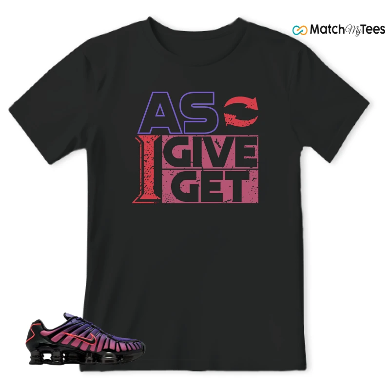 NIKE SHOX TL COURT PURPLE METALLIC BLACK SNEAKER Matching Tees t-shirt