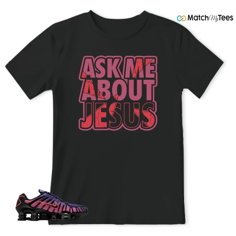 NIKE SHOX TL COURT PURPLE METALLIC BLACK SNEAKER Matching Tees t-shirt