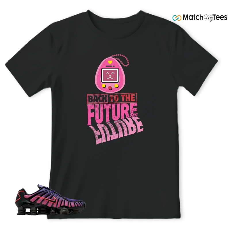 NIKE SHOX TL COURT PURPLE METALLIC BLACK SNEAKER Matching Tees t-shirt