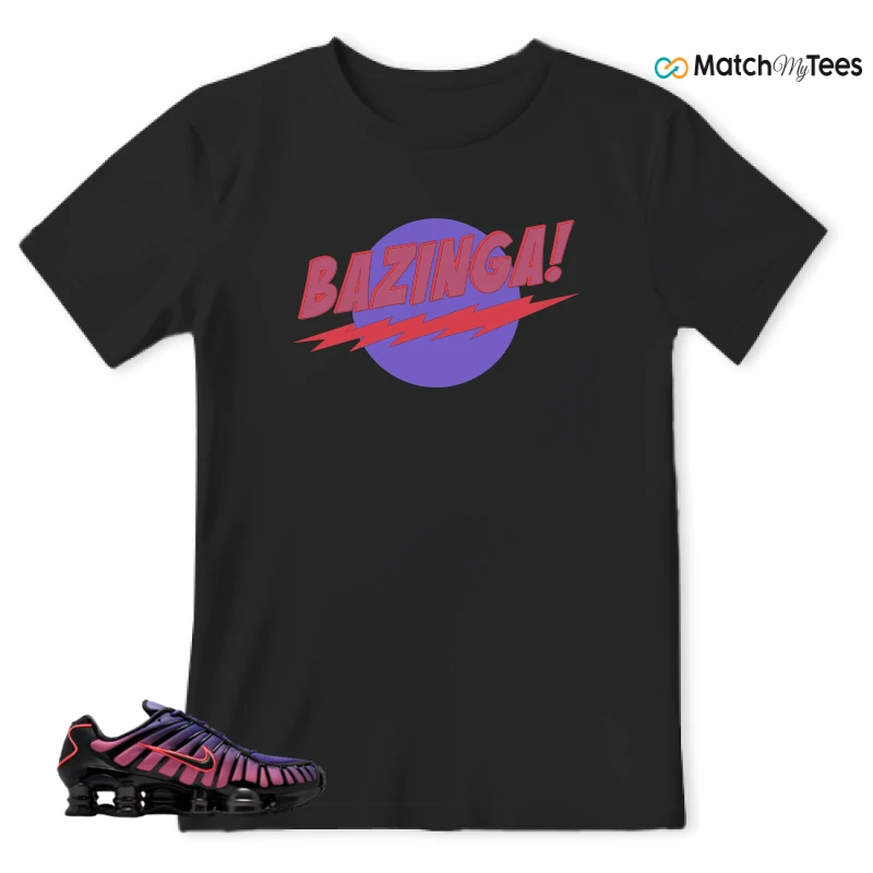 NIKE SHOX TL COURT PURPLE METALLIC BLACK SNEAKER Matching Tees t-shirt