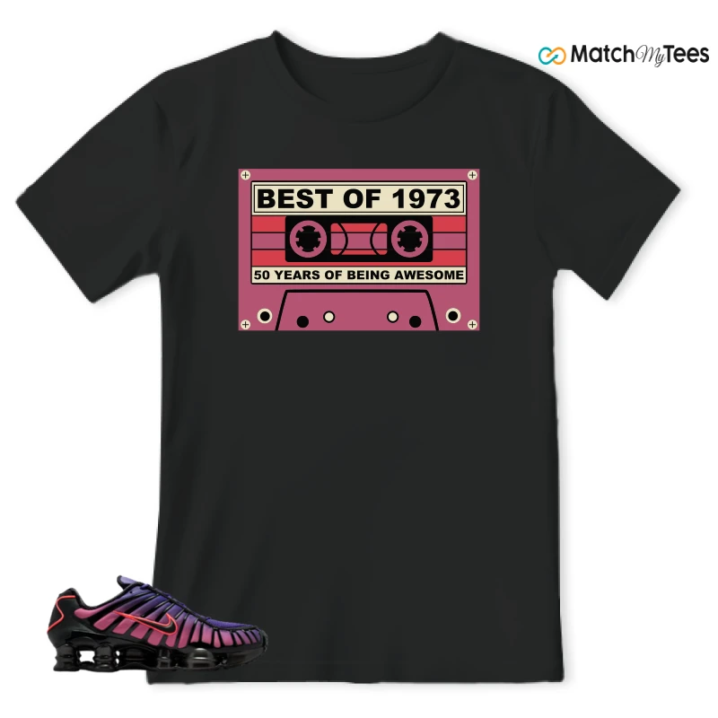 NIKE SHOX TL COURT PURPLE METALLIC BLACK SNEAKER Matching Tees t-shirt