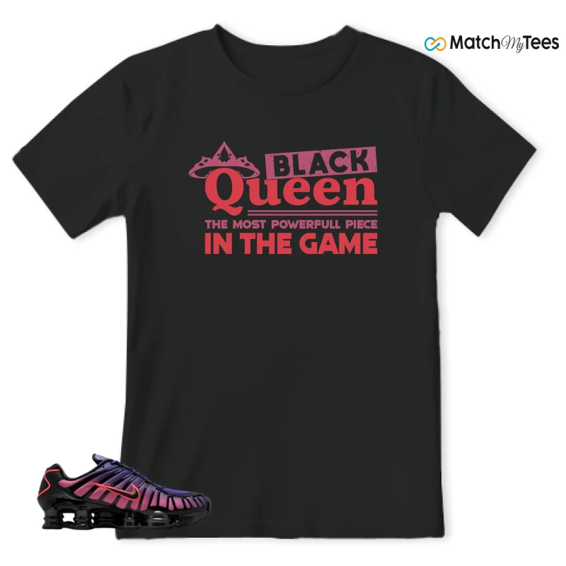 NIKE SHOX TL COURT PURPLE METALLIC BLACK SNEAKER Matching Tees t-shirt