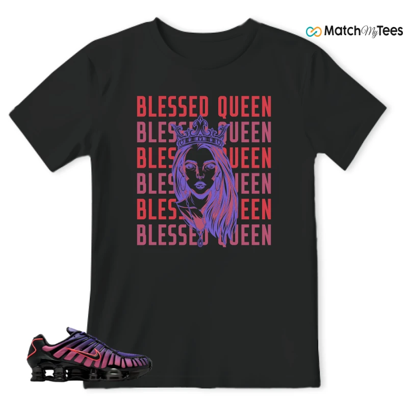 NIKE SHOX TL COURT PURPLE METALLIC BLACK SNEAKER Matching Tees t-shirt
