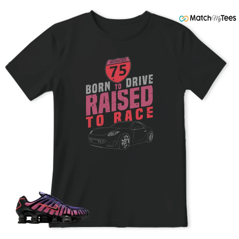 NIKE SHOX TL COURT PURPLE METALLIC BLACK SNEAKER Matching Tees t-shirt