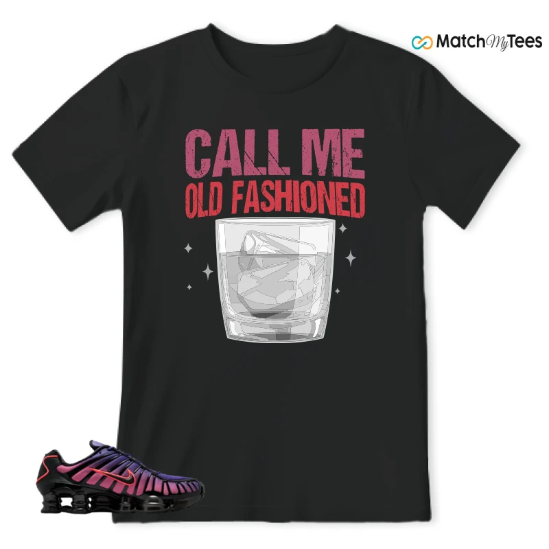 NIKE SHOX TL COURT PURPLE METALLIC BLACK SNEAKER Matching Tees t-shirt