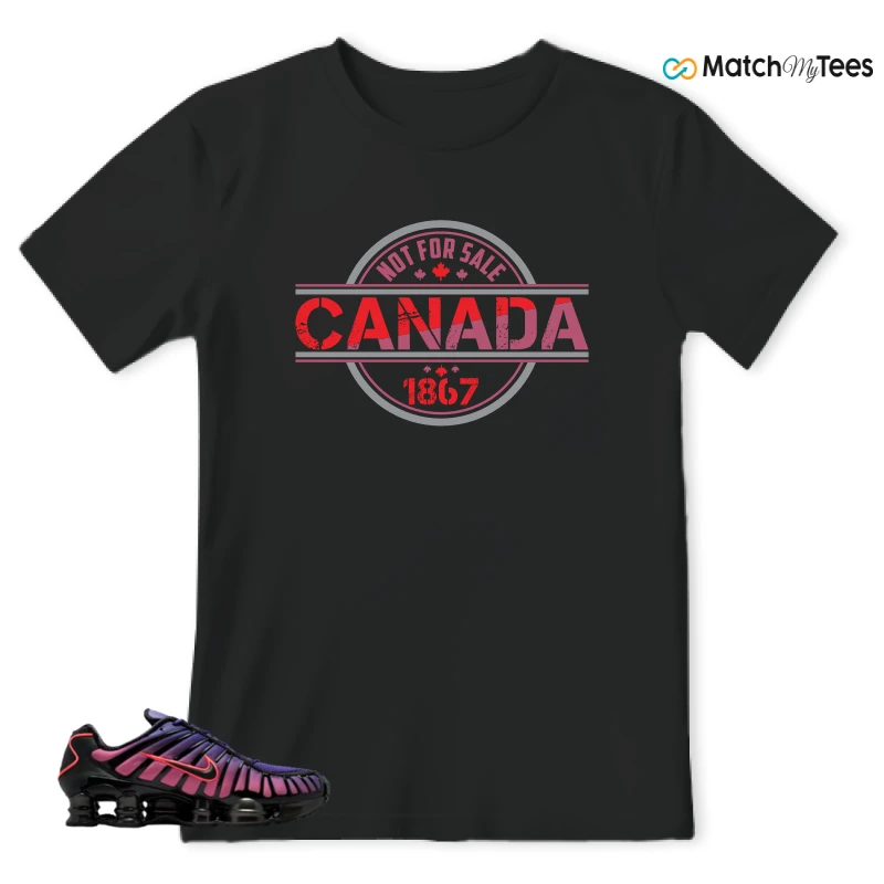 NIKE SHOX TL COURT PURPLE METALLIC BLACK SNEAKER Matching Tees t-shirt