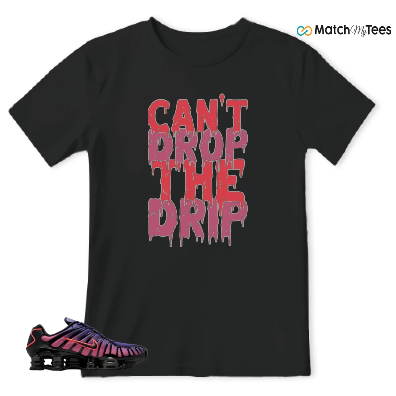 NIKE SHOX TL COURT PURPLE METALLIC BLACK SNEAKER Matching Tees t-shirt