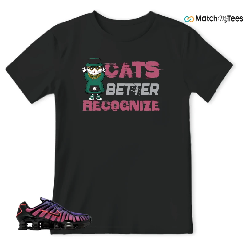 NIKE SHOX TL COURT PURPLE METALLIC BLACK SNEAKER Matching Tees t-shirt