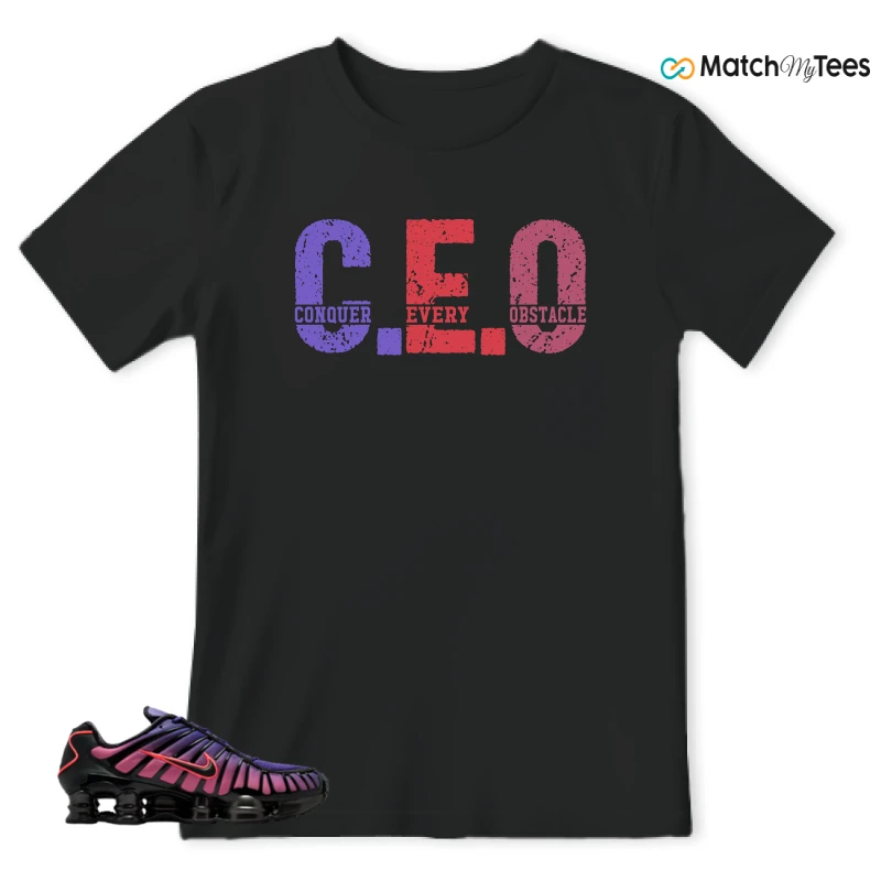 NIKE SHOX TL COURT PURPLE METALLIC BLACK SNEAKER Matching Tees t-shirt