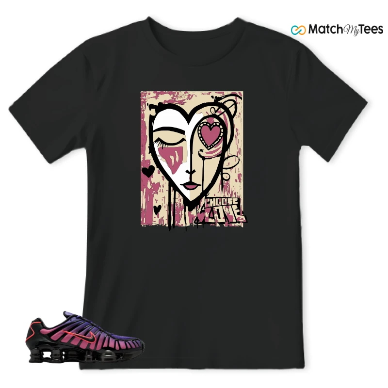 NIKE SHOX TL COURT PURPLE METALLIC BLACK SNEAKER Matching Tees t-shirt