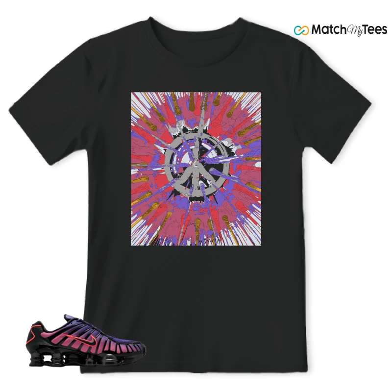 NIKE SHOX TL COURT PURPLE METALLIC BLACK SNEAKER Matching Tees t-shirt