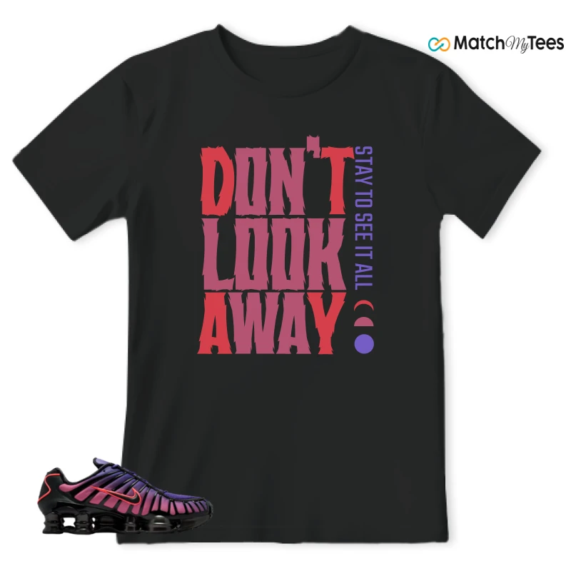 NIKE SHOX TL COURT PURPLE METALLIC BLACK SNEAKER Matching Tees t-shirt