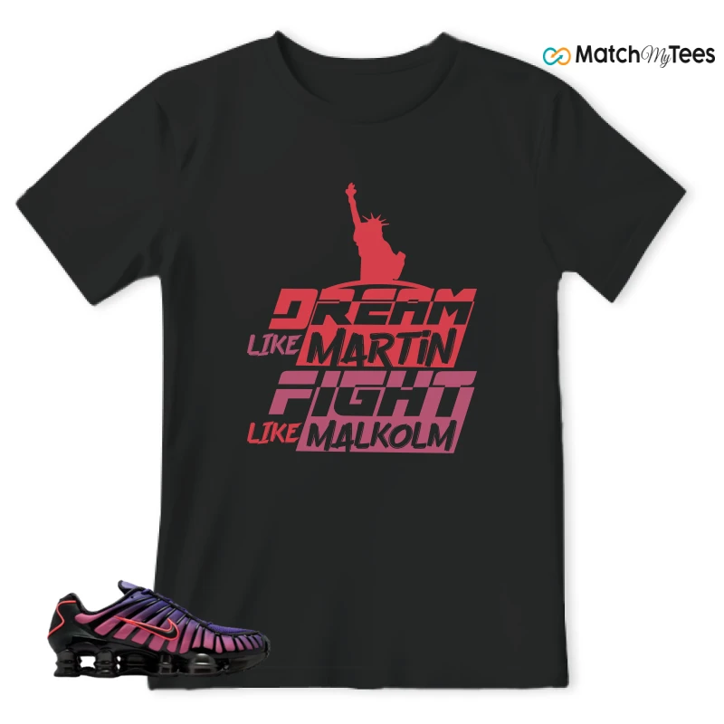 NIKE SHOX TL COURT PURPLE METALLIC BLACK SNEAKER Matching Tees t-shirt