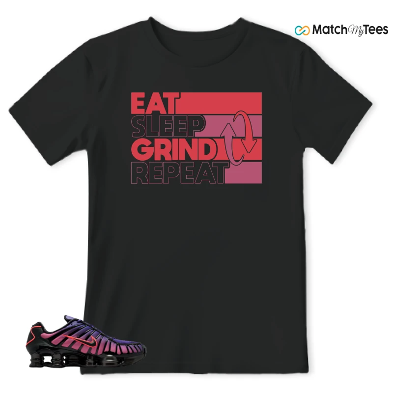 NIKE SHOX TL COURT PURPLE METALLIC BLACK SNEAKER Matching Tees t-shirt