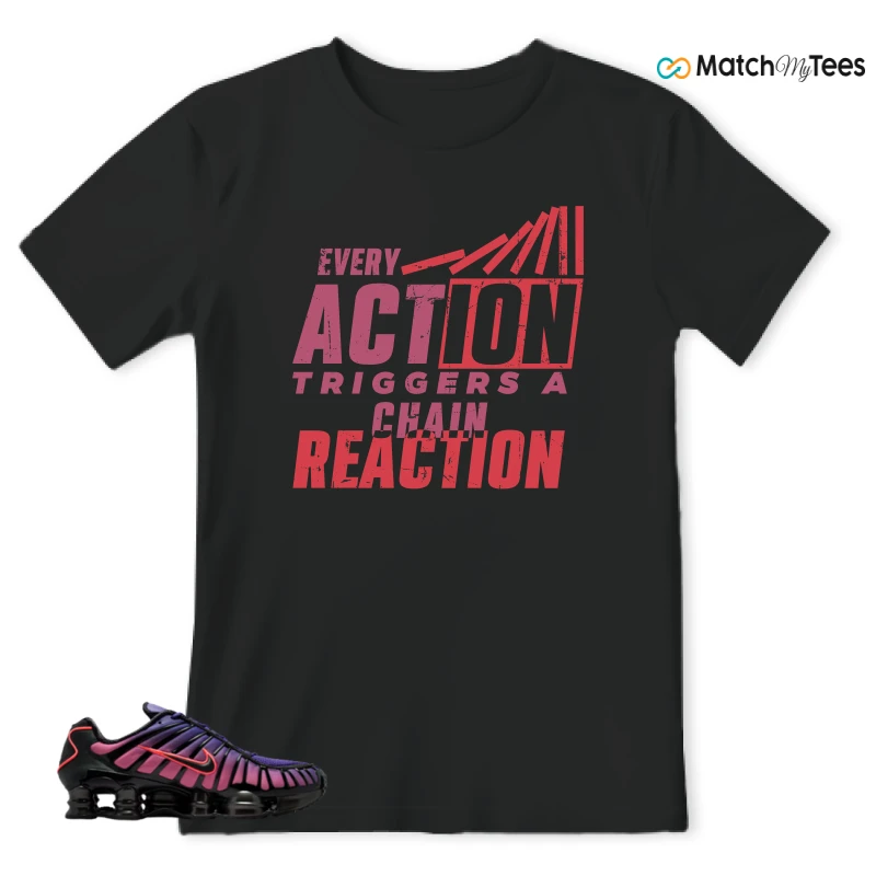 NIKE SHOX TL COURT PURPLE METALLIC BLACK SNEAKER Matching Tees t-shirt