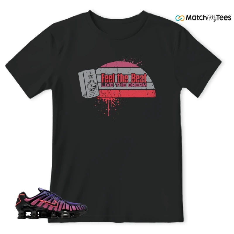 NIKE SHOX TL COURT PURPLE METALLIC BLACK SNEAKER Matching Tees t-shirt