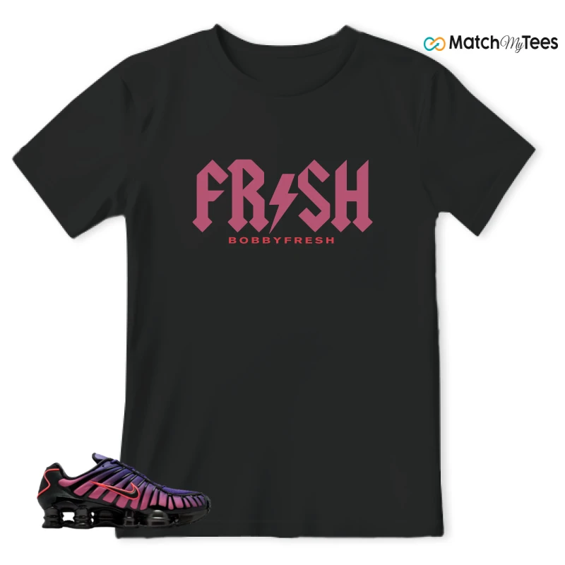 NIKE SHOX TL COURT PURPLE METALLIC BLACK SNEAKER Matching Tees t-shirt