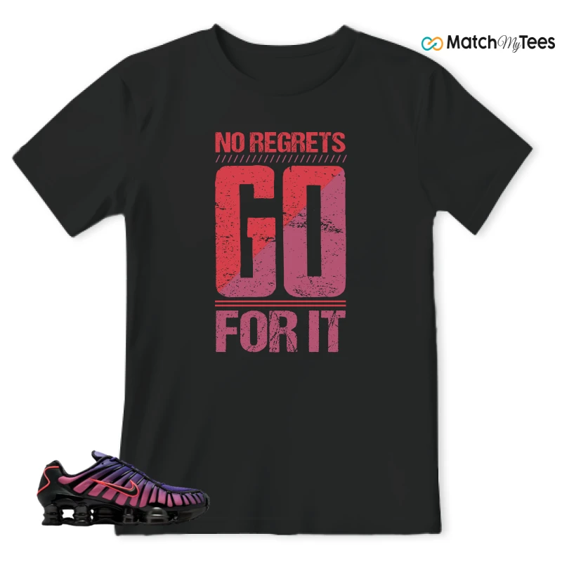 NIKE SHOX TL COURT PURPLE METALLIC BLACK SNEAKER Matching Tees t-shirt