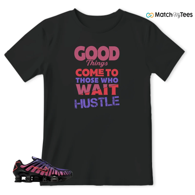 NIKE SHOX TL COURT PURPLE METALLIC BLACK SNEAKER Matching Tees t-shirt