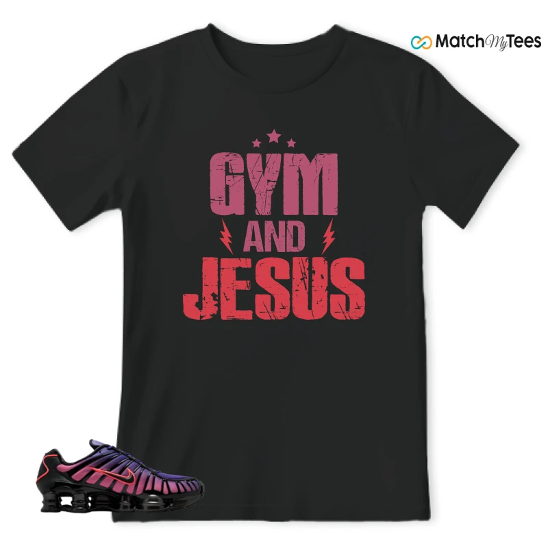NIKE SHOX TL COURT PURPLE METALLIC BLACK SNEAKER Matching Tees t-shirt