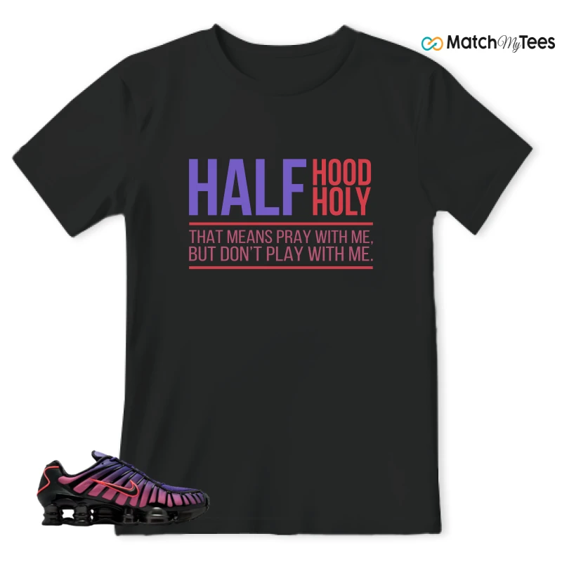 NIKE SHOX TL COURT PURPLE METALLIC BLACK SNEAKER Matching Tees t-shirt