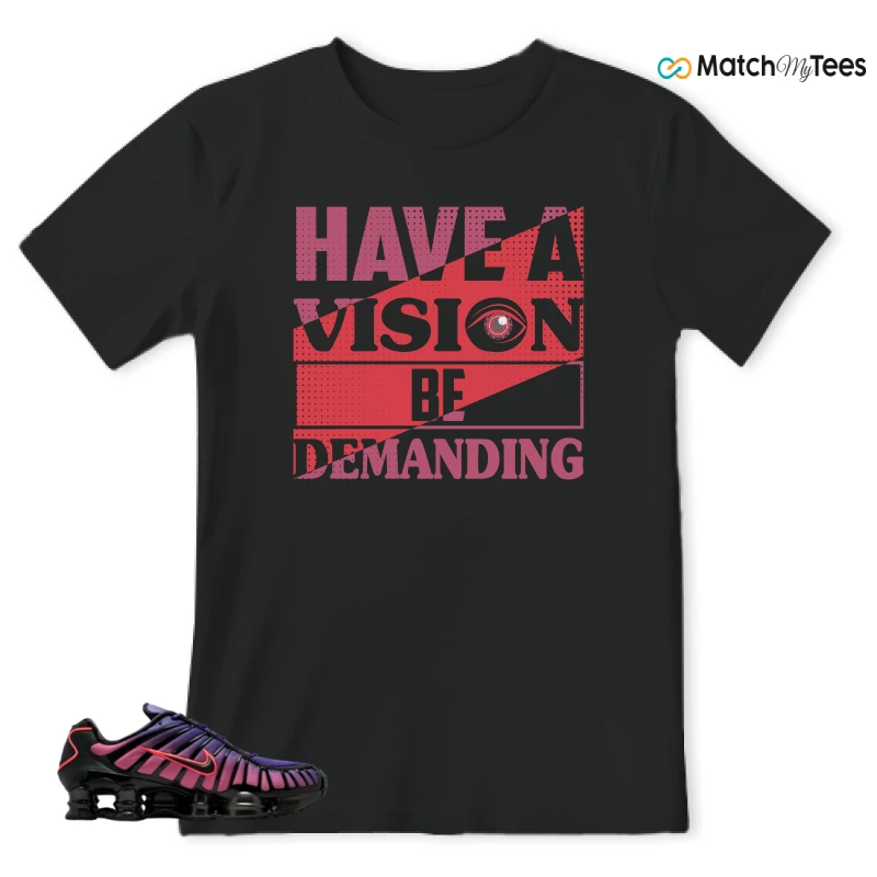 NIKE SHOX TL COURT PURPLE METALLIC BLACK SNEAKER Matching Tees t-shirt